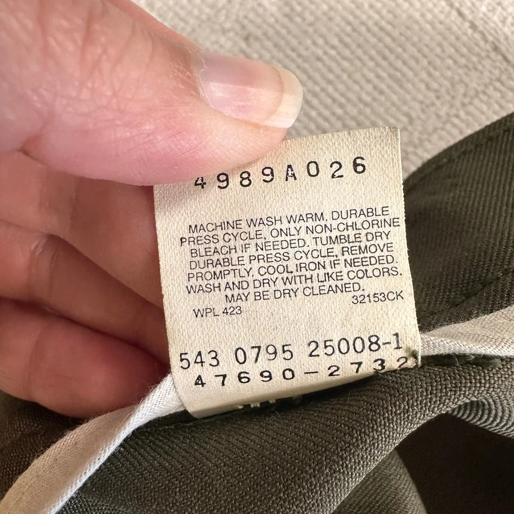 VTG Levi's Action Slacks 38x30 Olive Green Brown Made USA Dress Pants Grandpa